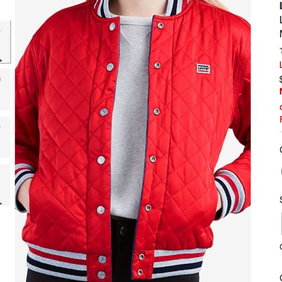 Levi’s Reversible Denim Bomber Varsity Jacket - Picture 4 of 8